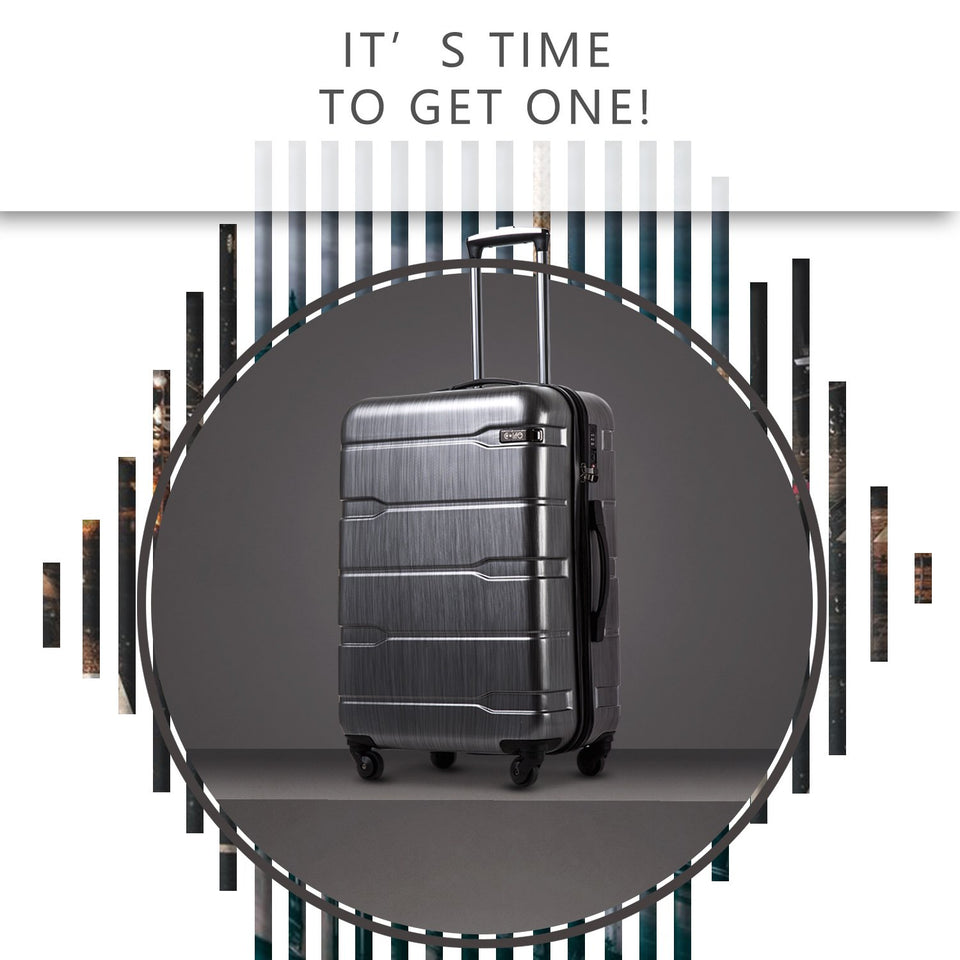COOLIFE Luggage Expandable(only 28") Suitcase PC+ABS Spinner Built-in TSA Lock 20in 24in 28in Carry on