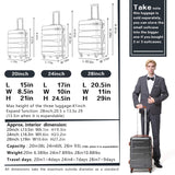 COOLIFE Luggage Expandable(only 28") Suitcase PC+ABS Spinner Built-in TSA Lock 20in 24in 28in Carry on