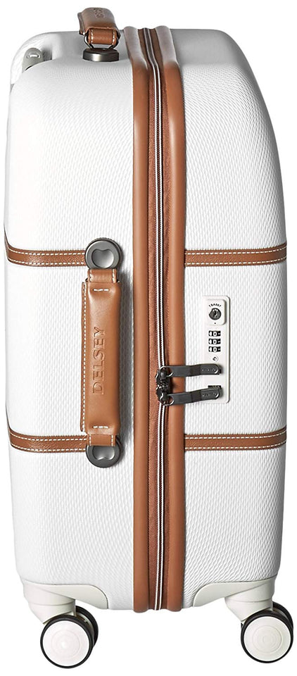 DELSEY Paris Luggage Chatelet Hard+ Carry On Spinner Suitcase Hardcase with Lock, Champagne