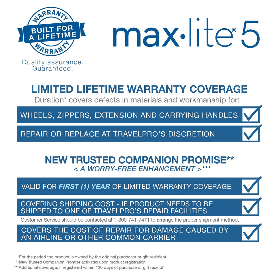 Travelpro Luggage Maxlite 5 Lightweight Expandable Suitcase , Black