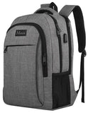 Travel Laptop Backpack,Business Anti Theft Slim Durable Laptops Backpack with USB Charging Port,Water Resistant College School Computer Bag for Women & Men Fits 15.6 Inch Laptop and Notebook - Grey