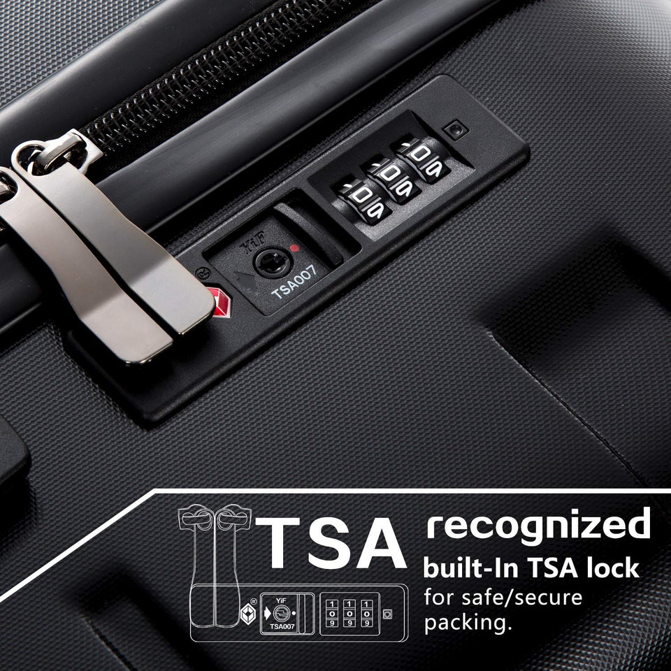 COOLIFE Luggage Expandable(only 28") Suitcase PC+ABS Spinner Built-in TSA Lock 20in 24in 28in Carry on